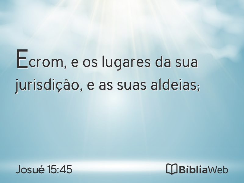 Josué 15:45 em imagem para compartilhar