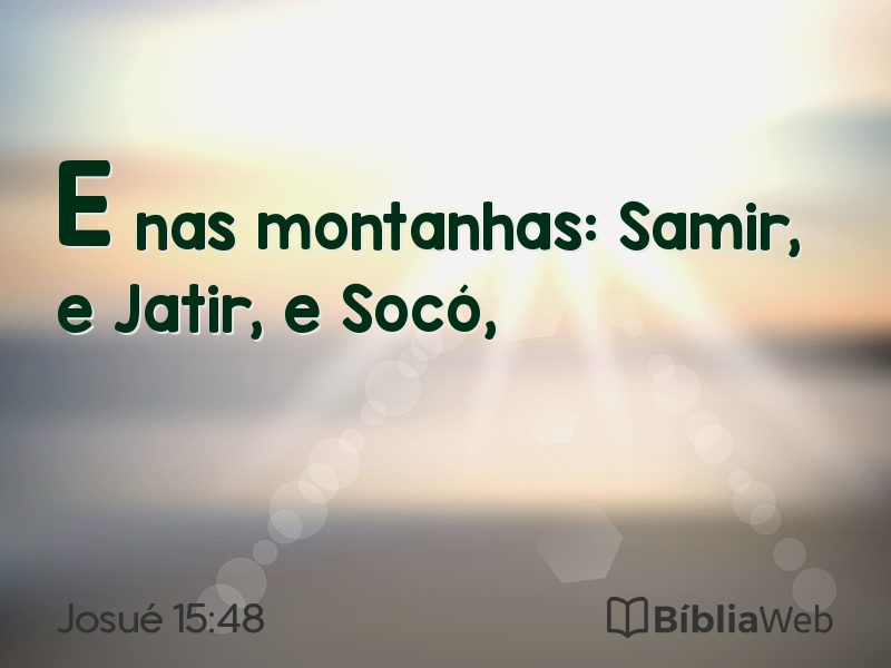 Josué 15:48 em imagem para compartilhar