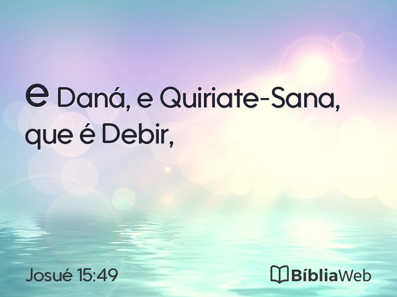 Josué 15:49 em imagem para compartilhar