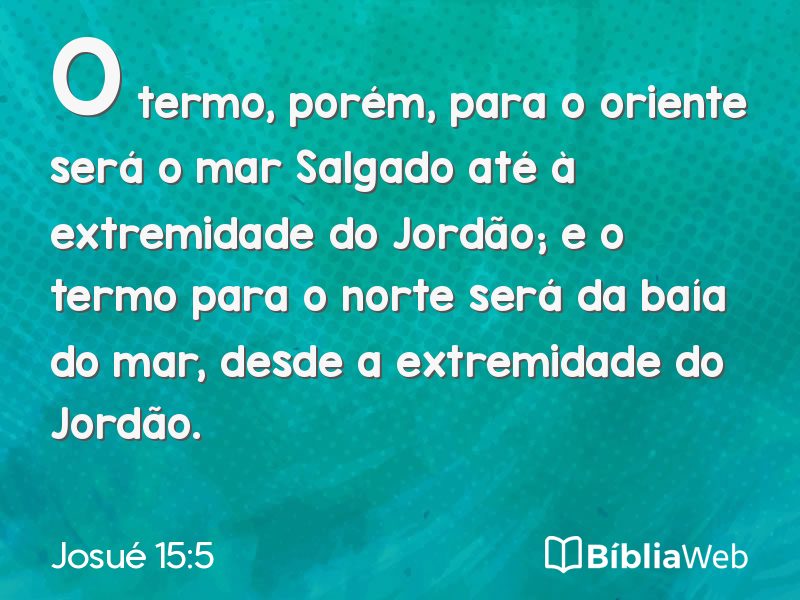 Josué 15:5 em imagem para compartilhar