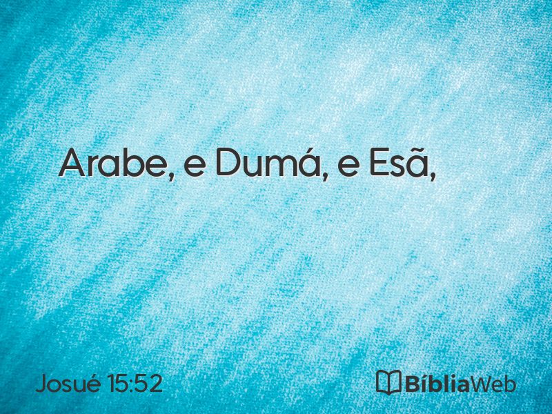 Josué 15:52 em imagem para compartilhar