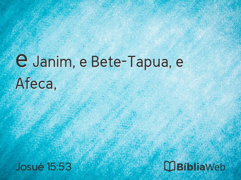 Josué 15:53 em imagem para compartilhar
