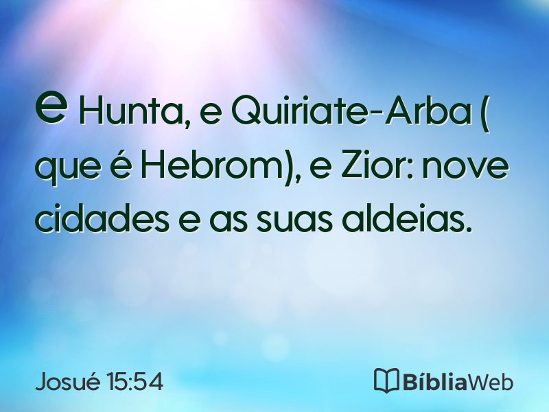 Josué 15:54 em imagem para compartilhar