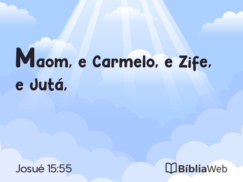 Josué 15:55 em imagem para compartilhar