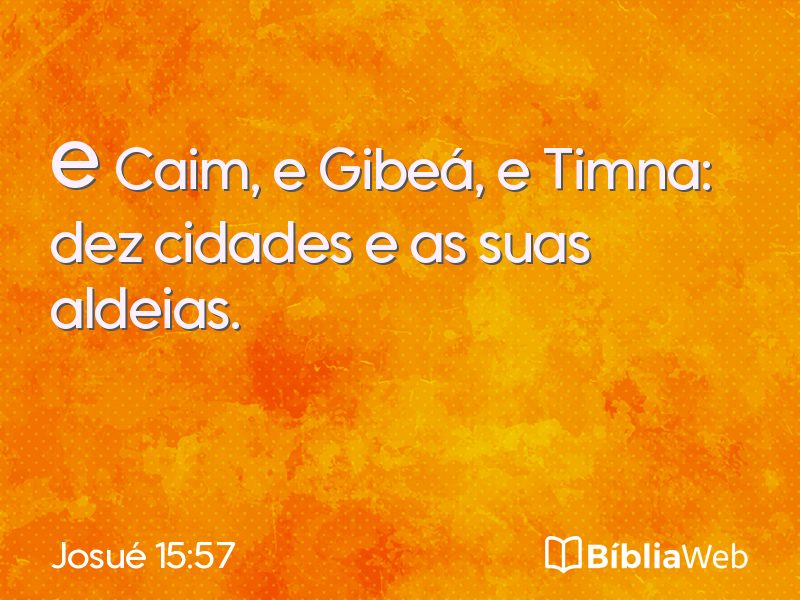 Josué 15:57 em imagem para compartilhar