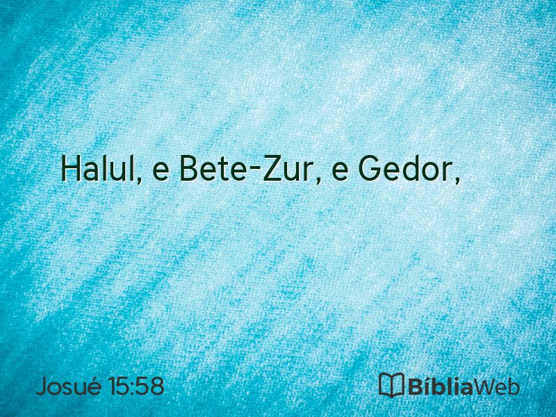 Josué 15:58 em imagem para compartilhar