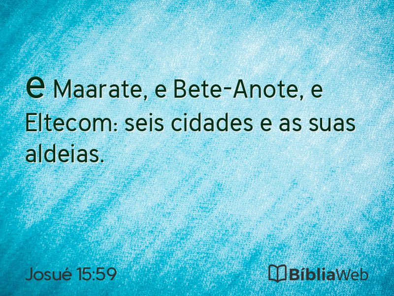 Josué 15:59 em imagem para compartilhar