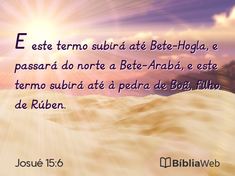 Josué 15:6 em imagem para compartilhar