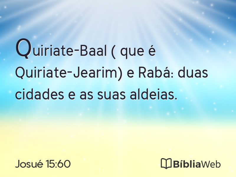 Josué 15:60 em imagem para compartilhar