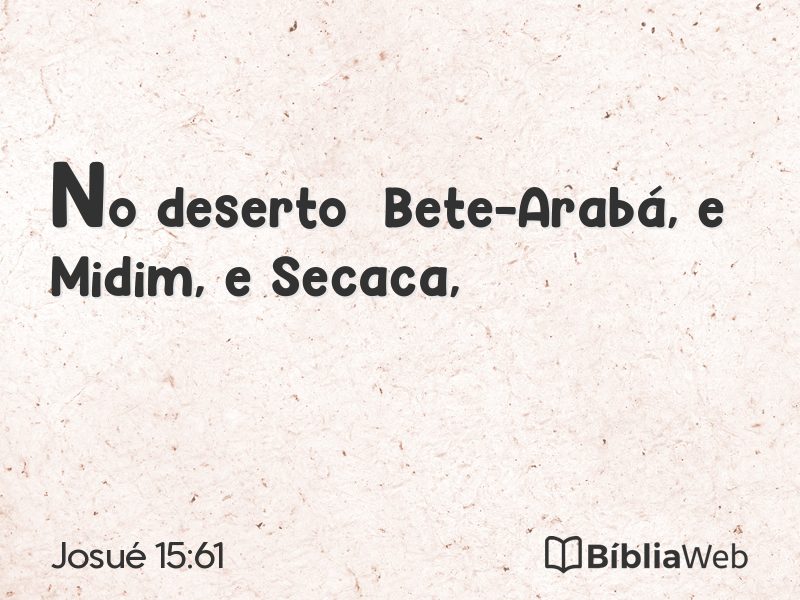 Josué 15:61 em imagem para compartilhar