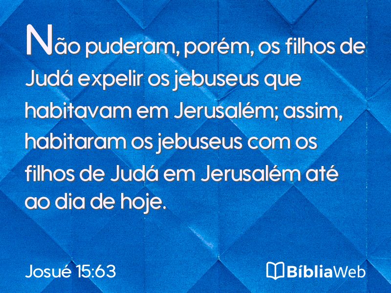 Josué 15:63 em imagem para compartilhar