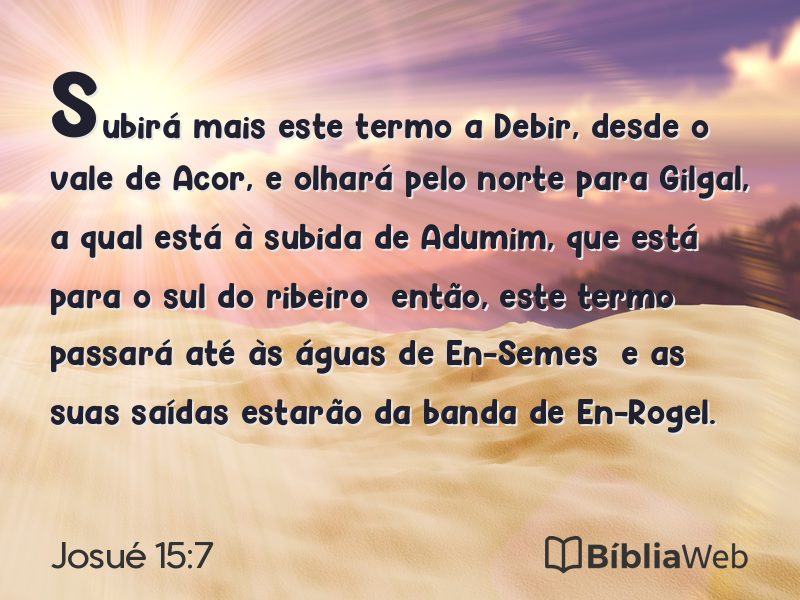 Josué 15:7 em imagem para compartilhar
