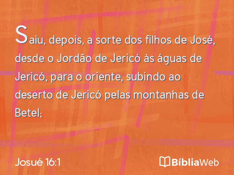 Josué 16:1 em imagem para compartilhar