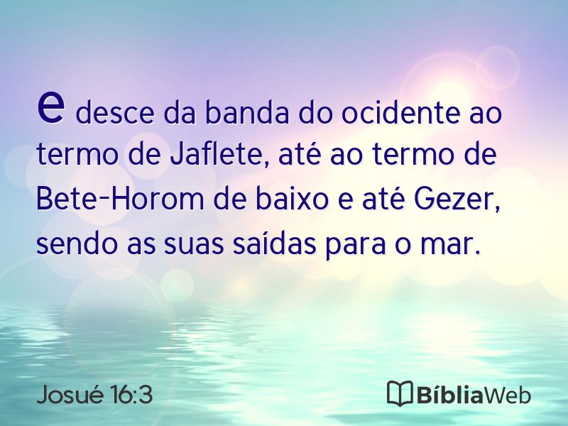 Josué 16:3 em imagem para compartilhar