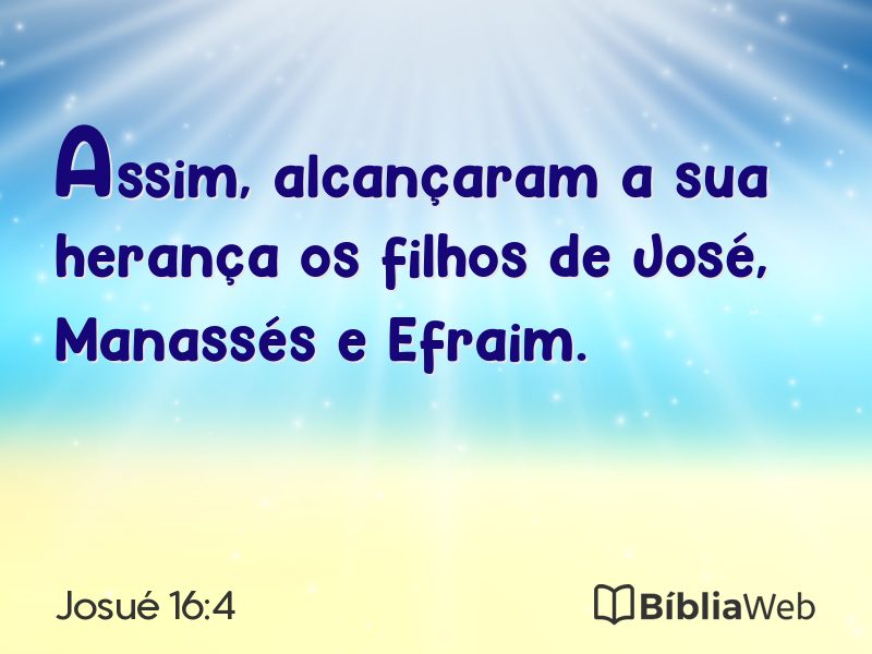 Josué 16:4 em imagem para compartilhar
