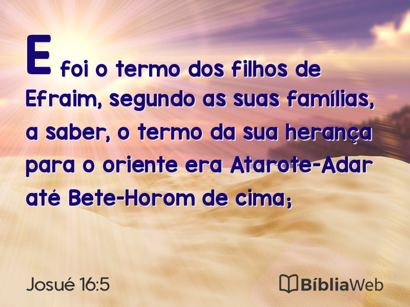 Josué 16:5 em imagem para compartilhar
