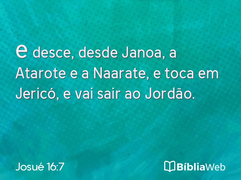 Josué 16:7 em imagem para compartilhar
