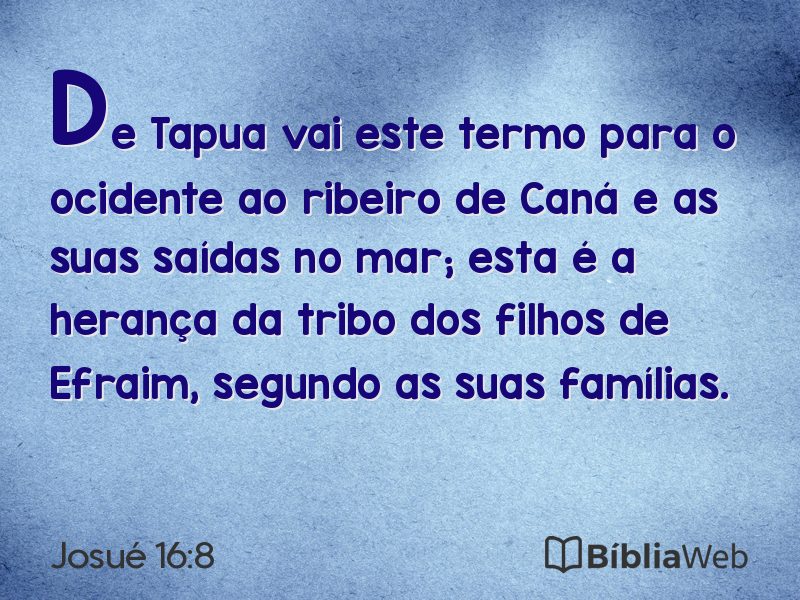 Josué 16:8 em imagem para compartilhar