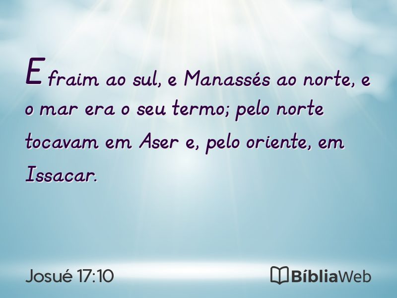 Josué 17:10 em imagem para compartilhar