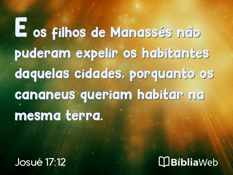 Josué 17:12 em imagem para compartilhar