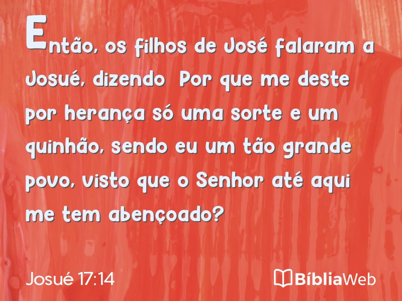 Josué 17:14 em imagem para compartilhar