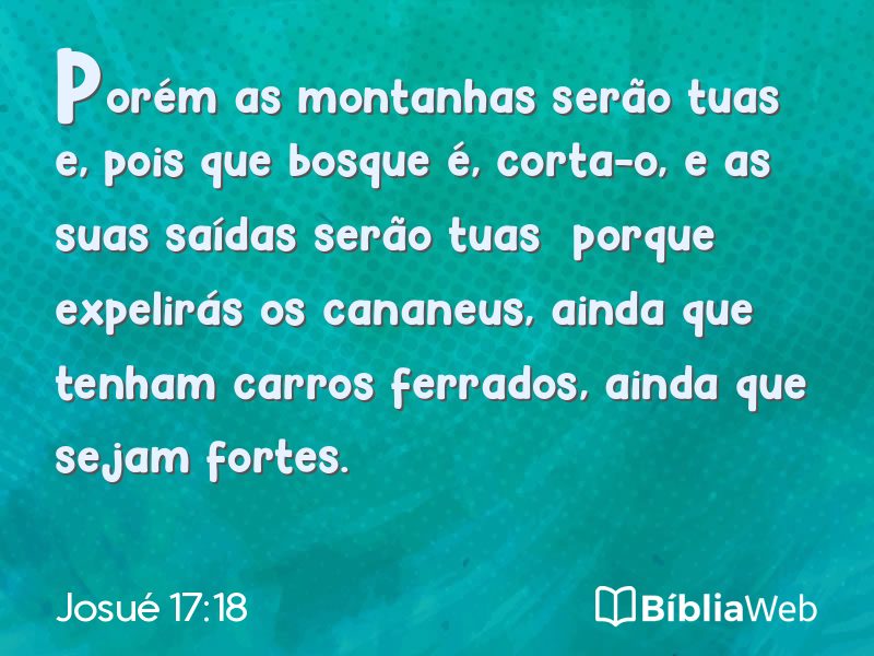 Josué 17:18 em imagem para compartilhar