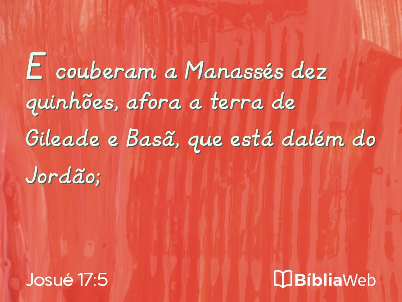 Josué 17:5 em imagem para compartilhar