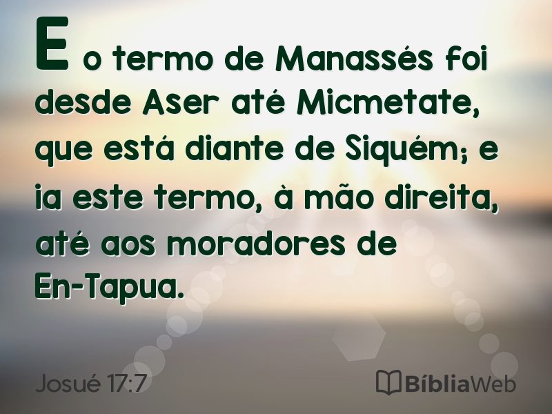 Josué 17:7 em imagem para compartilhar