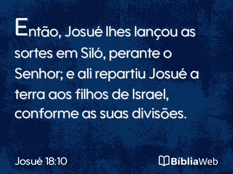 Josué 18:10 em imagem para compartilhar