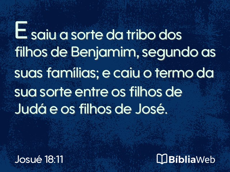 Josué 18:11 em imagem para compartilhar