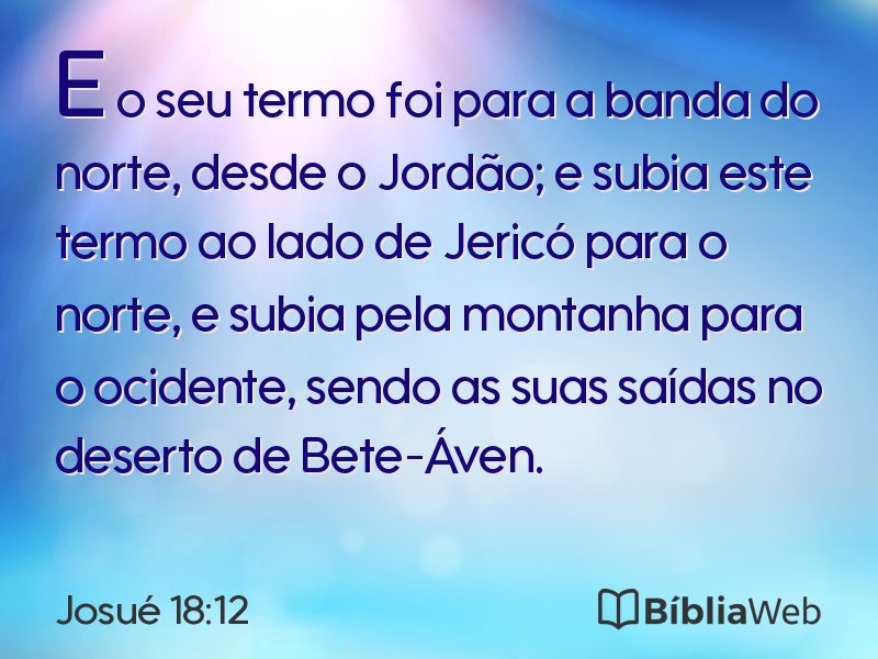 Josué 18:12 em imagem para compartilhar