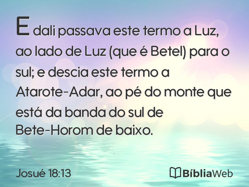 Josué 18:13 em imagem para compartilhar