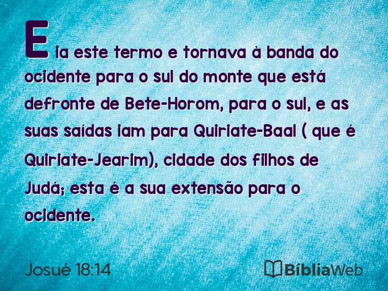 Josué 18:14 em imagem para compartilhar