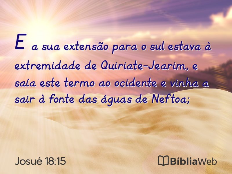 Josué 18:15 em imagem para compartilhar