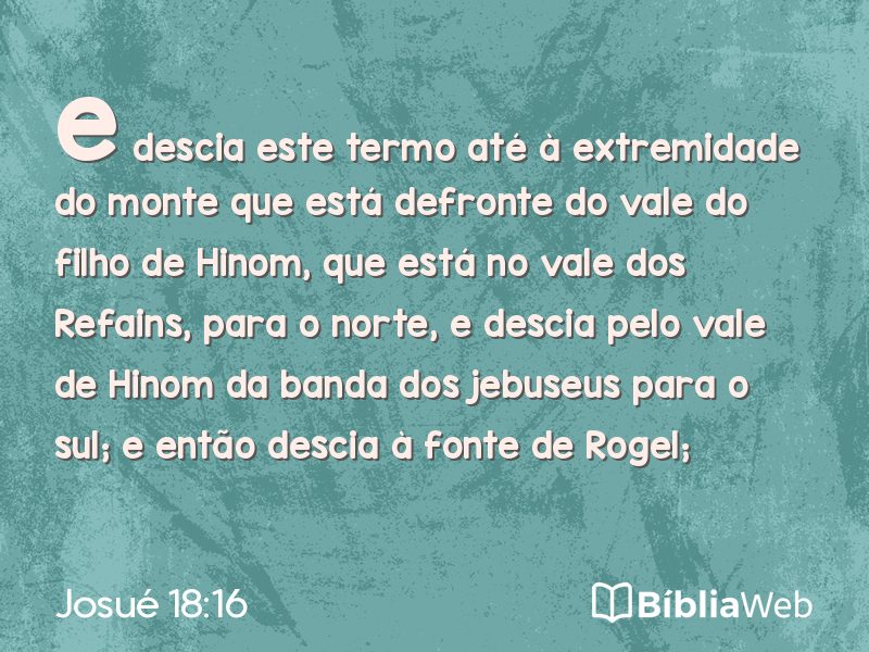 Josué 18:16 em imagem para compartilhar