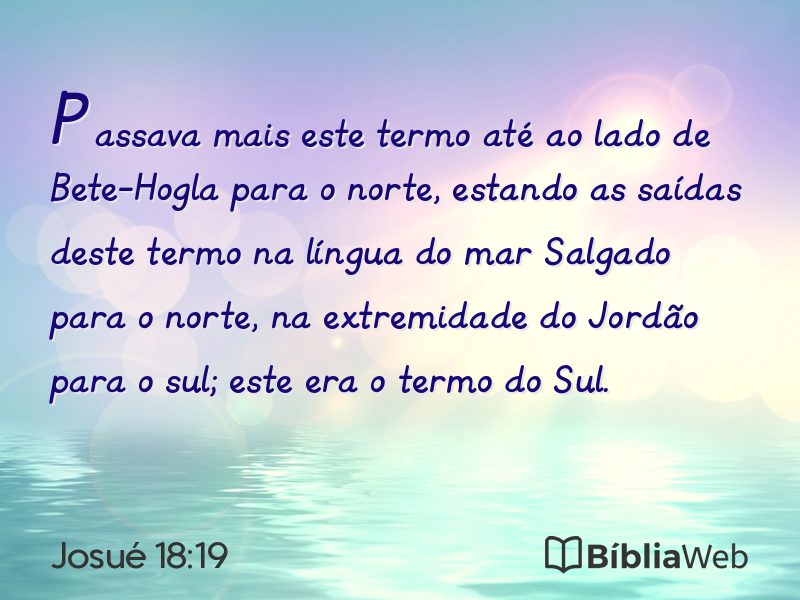 Josué 18:19 em imagem para compartilhar
