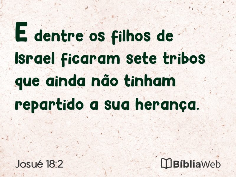 Josué 18:2 em imagem para compartilhar