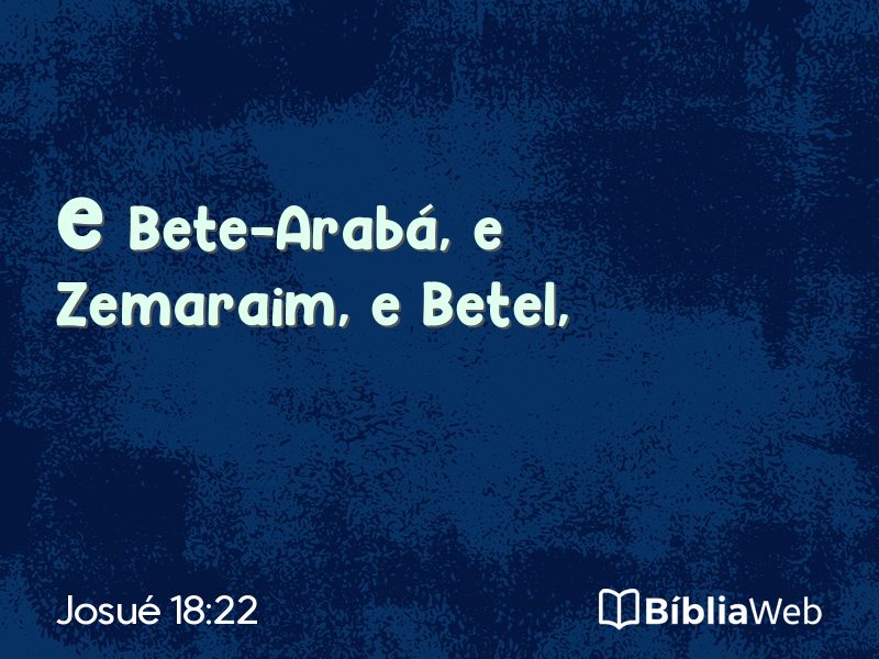 Josué 18:22 em imagem para compartilhar