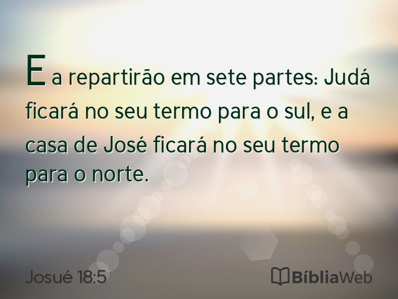 Josué 18:5 em imagem para compartilhar