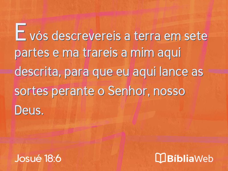 Josué 18:6 em imagem para compartilhar