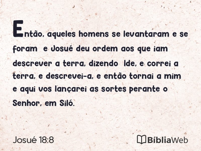 Josué 18:8 em imagem para compartilhar