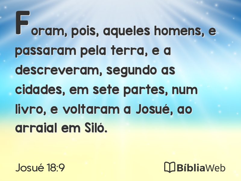 Josué 18:9 em imagem para compartilhar