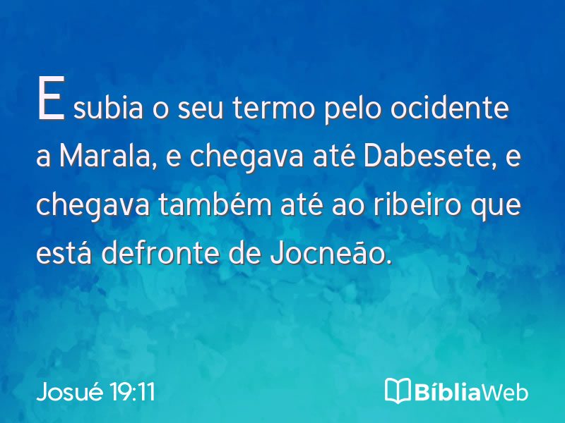 Josué 19:11 em imagem para compartilhar