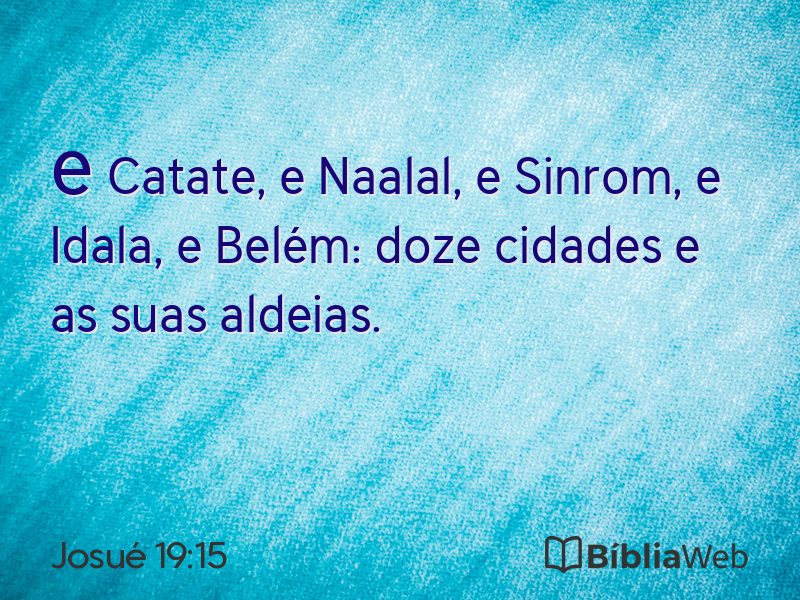 Josué 19:15 em imagem para compartilhar