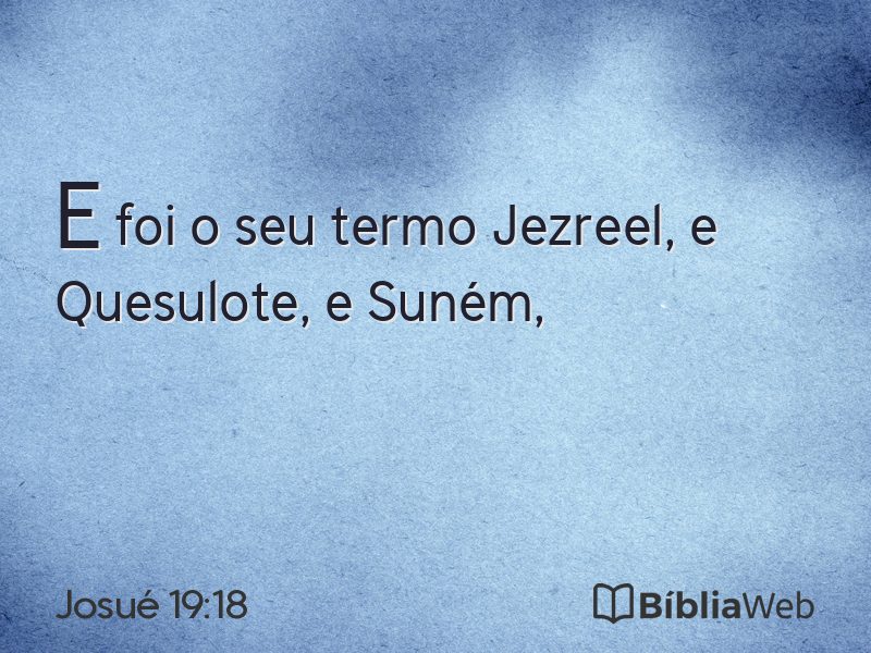 Josué 19:18 em imagem para compartilhar