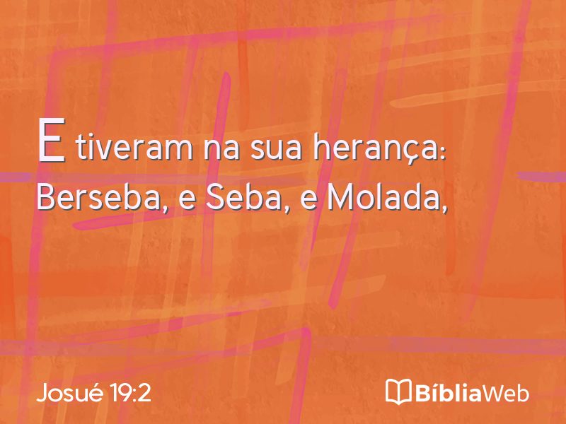 Josué 19:2 em imagem para compartilhar