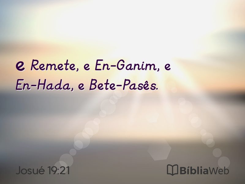 Josué 19:21 em imagem para compartilhar