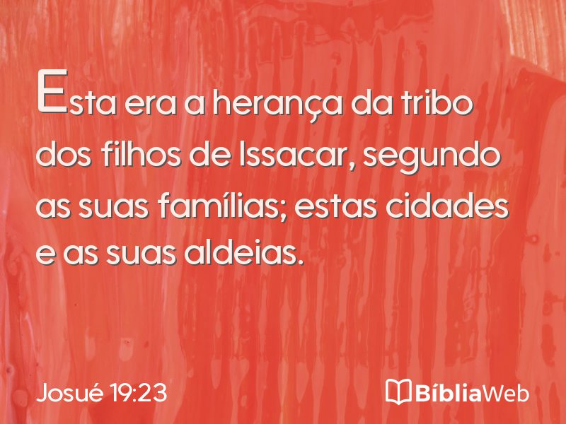 Josué 19:23 em imagem para compartilhar