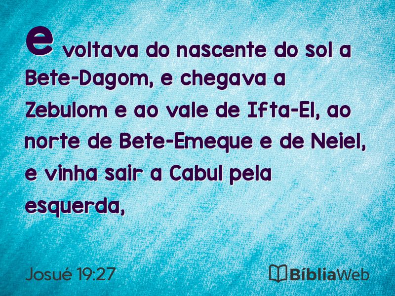 Josué 19:27 em imagem para compartilhar