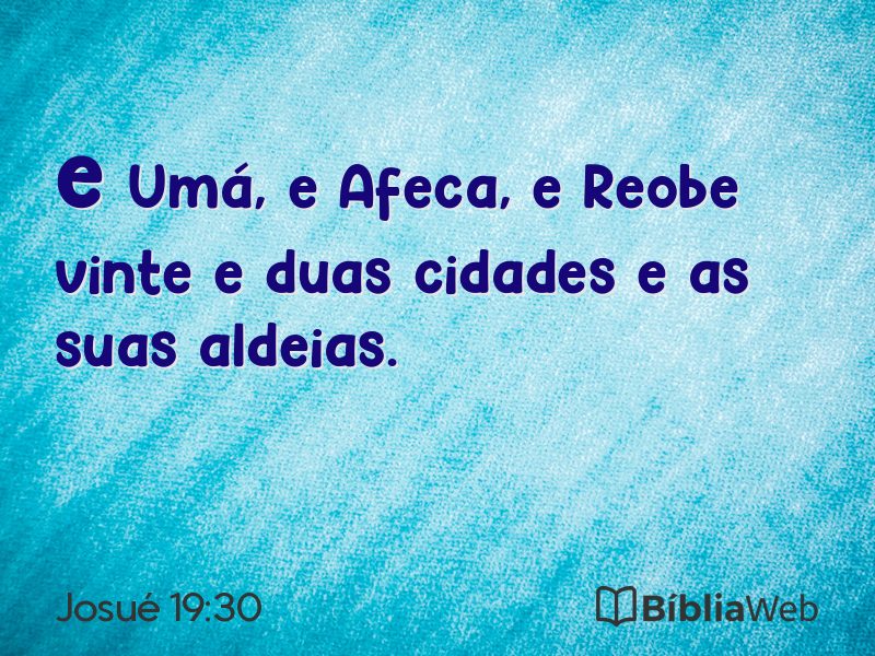 Josué 19:30 em imagem para compartilhar